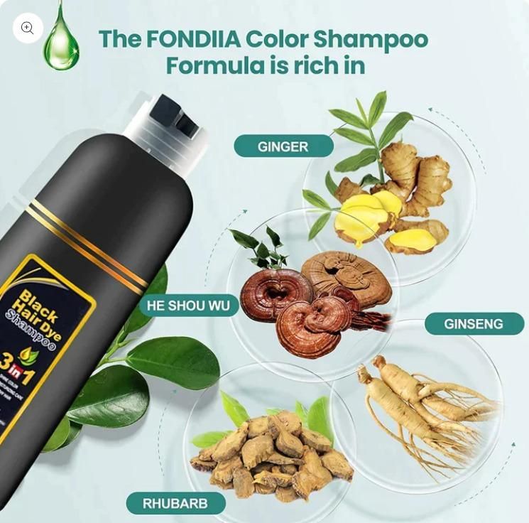 Instant Black Hair Dye Shampoo - Pack of 2